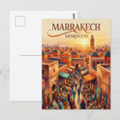 Carte Postale La Jemaa el-Fnaa Maroc (Devant / Derrière)