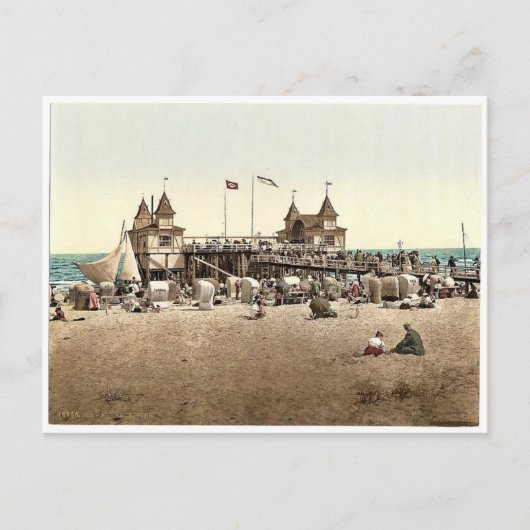 Carte Postale La jetée, Ahlbeck, Pommeraina sic, Allemagne rare (Devant)