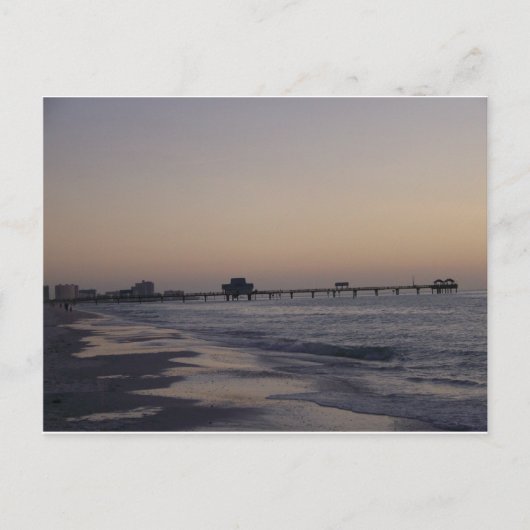 Carte Postale La jetée au coucher du soleil (Devant)