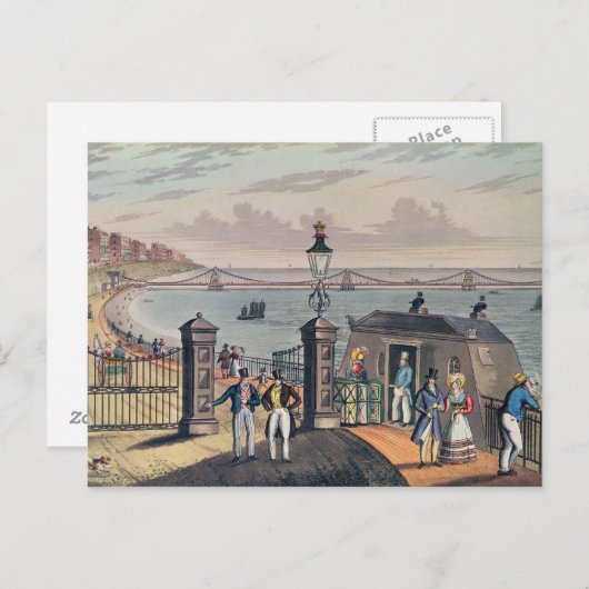 Carte Postale La jetée en chaîne sur le devant à Brighton (Devant / Derrière)