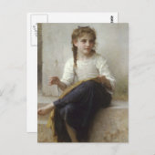 Carte Postale La jeune fille au tricot 2 (Devant / Derrière)