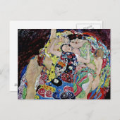 Carte Postale La jeune fille de Gustav Klimt, Art nouveau, Art d (Devant / Derrière)