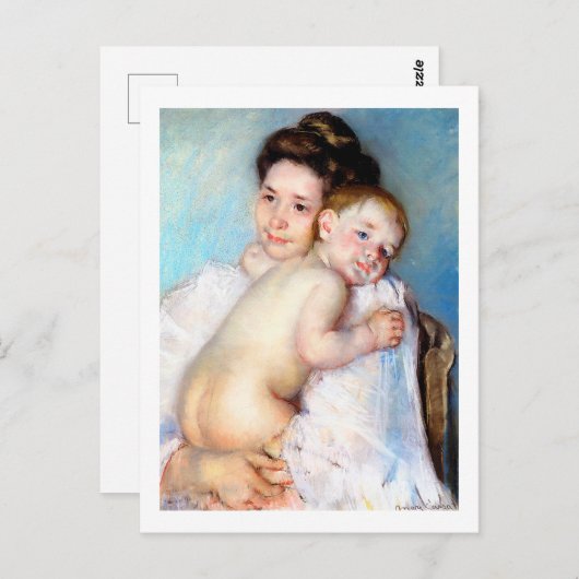 Carte Postale La jeune mère, Cassatt (Devant / Derrière)