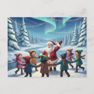 Carte Postale La joie de la forêt de Noël