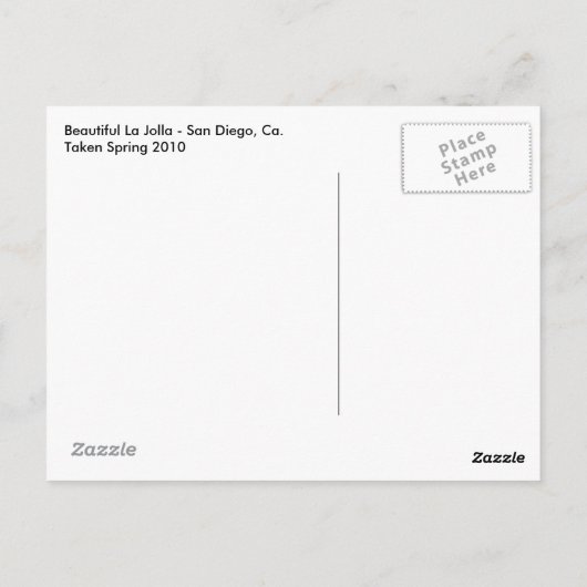Carte Postale La Jolla (Dos)