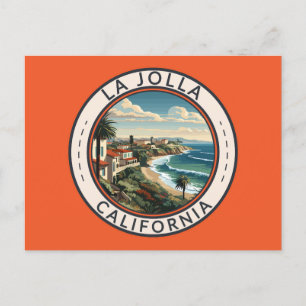 Carte Postale La Jolla California Coastline Travel Art Retro