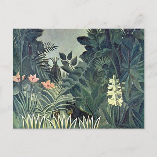Carte Postale La jungle équatoriale par Henri Rousseau (Devant)