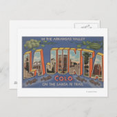 Carte Postale La Junta, Colorado - Grandes Lettres Scènes 2 (Devant / Derrière)