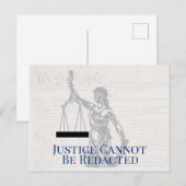 Carte Postale La justice ne peut être annulée par la Constitutio (Devant / Derrière)