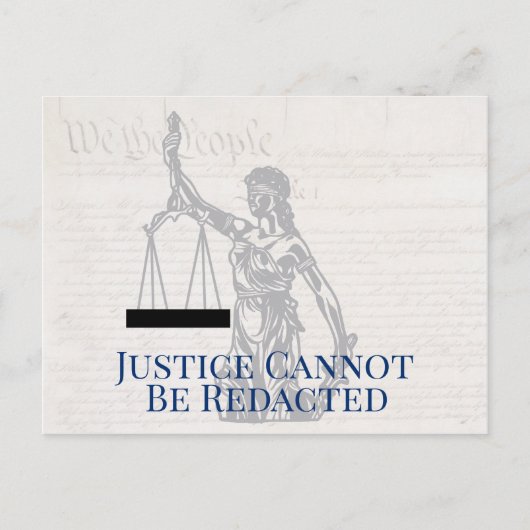 Carte Postale La justice ne peut être annulée par la Constitutio (Devant)