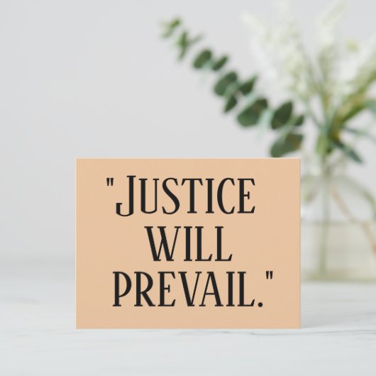 CARTE POSTALE LA JUSTICE PRÉVALERA (Debout devant)