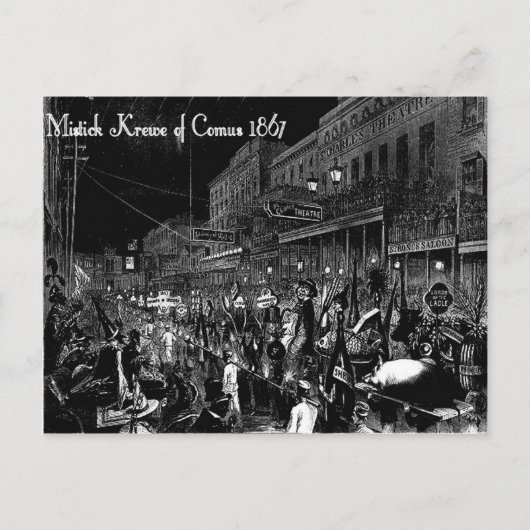 Carte Postale La Krewe Mistique de Comus sur Parade, Poste Vinta (Devant)