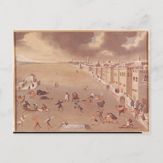 Carte Postale La lagune gelée en 1708 (Devant)