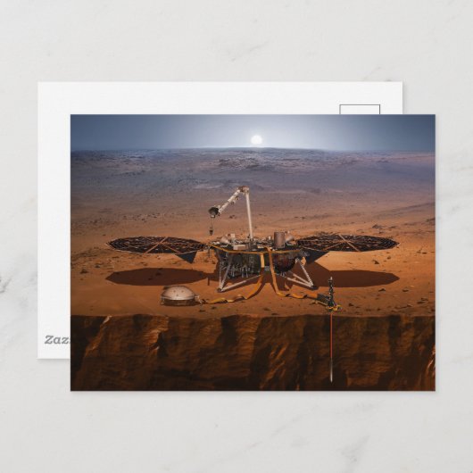 Carte Postale La Lander de l'Insight (Devant / Derrière)