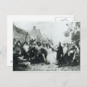 Carte Postale La lapidation de John Wesley à Wednesbury (Devant / Derrière)