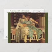 Carte Postale La leçon de musique Art pré-Raphaélite (Devant / Derrière)