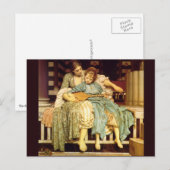 Carte Postale La leçon de musique de Frederic Leighton (Devant / Derrière)