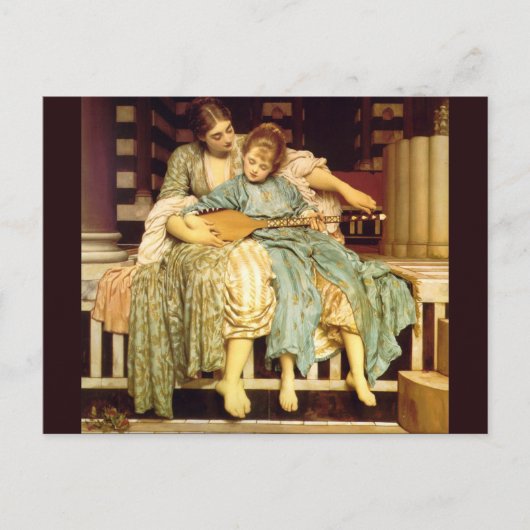 Carte Postale La leçon de musique de Frederic Leighton (Devant)