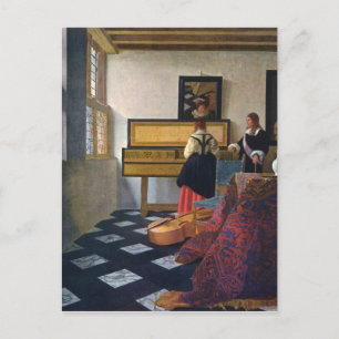 Carte Postale La leçon de musique de Johannes Vermeer (vers 1663