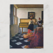 Carte Postale La leçon de musique de Johannes Vermeer (vers 1663 (Devant)