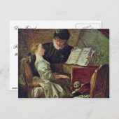 Carte Postale La Leçon De Musique, Par Fragonard, Jean-Honoré (M (Devant / Derrière)