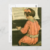 Carte Postale La leçon de piano (Devant / Derrière)