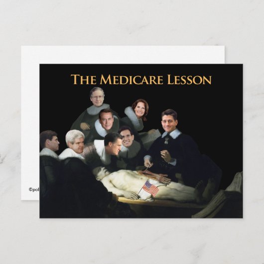 Carte Postale La leçon sur l'assurance maladie (Devant / Derrière)