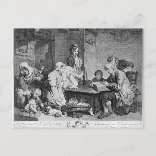 Carte Postale La lecture de la Bible (Devant)