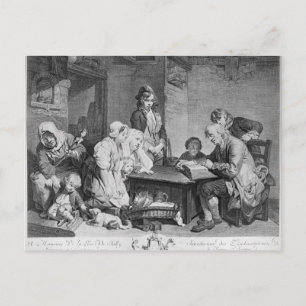 Carte Postale La lecture de la Bible