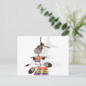 Carte Postale La lecture de l'âne intellectuel (Debout devant)