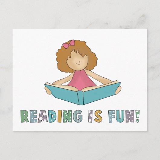 Carte Postale La Lecture Est Amusante ! (Devant)