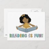 Carte Postale La Lecture Est Amusante ! (Devant / Derrière)