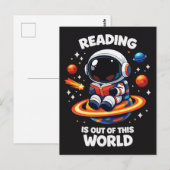 Carte Postale La lecture est hors de ce monde (Devant / Derrière)