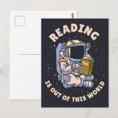 Carte Postale La lecture est hors de ce monde (Devant / Derrière)