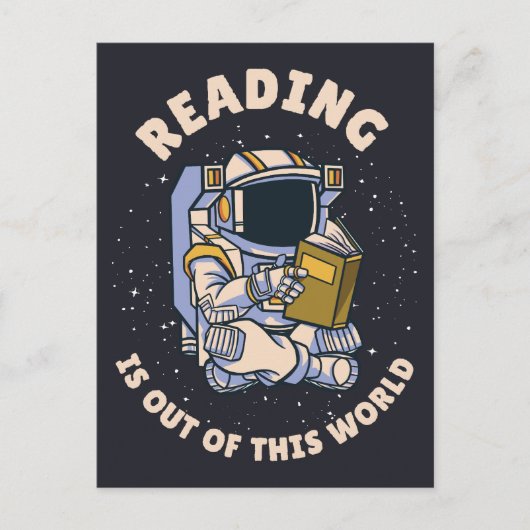 Carte Postale La lecture est hors de ce monde (Devant)