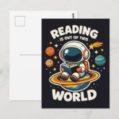 Carte Postale La lecture est hors de ce monde (Devant / Derrière)