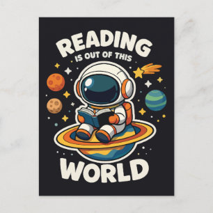 Carte Postale La lecture est hors de ce monde