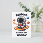 Carte Postale La lecture est hors de ce monde (Debout devant)