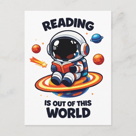 Carte Postale La lecture est hors de ce monde (Devant)