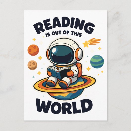Carte Postale La lecture est hors de ce monde (Devant)