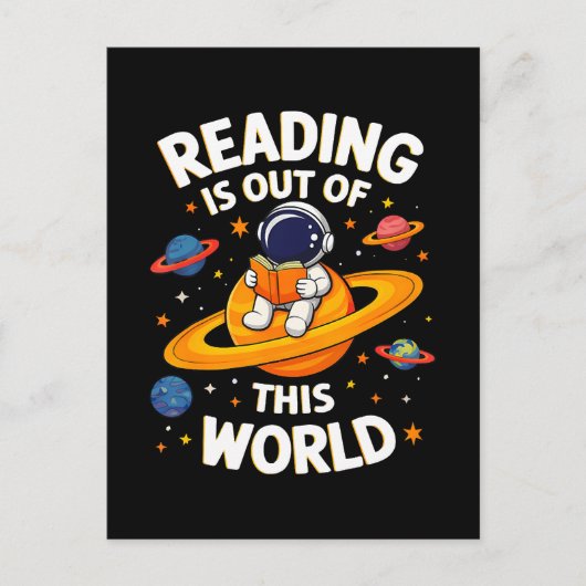 Carte Postale La lecture est hors de ce monde (Devant)