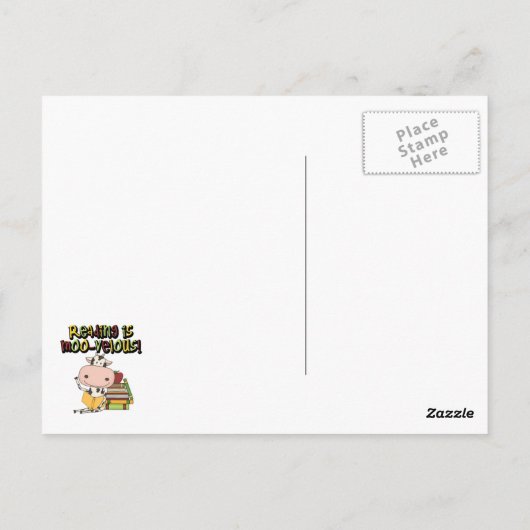 Carte Postale La lecture est MOO-velous (Dos)
