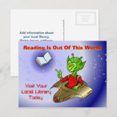 Carte Postale La Lecture Est Sortie De Ce Monde (Devant / Derrière)