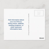 Carte Postale La Lecture Est Sortie De Ce Monde (Dos)