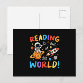 Carte Postale La Lecture Est Sortie De Cet Espace Mondial (Devant / Derrière)