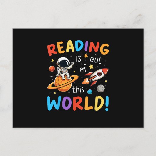 Carte Postale La Lecture Est Sortie De Cet Espace Mondial (Devant)