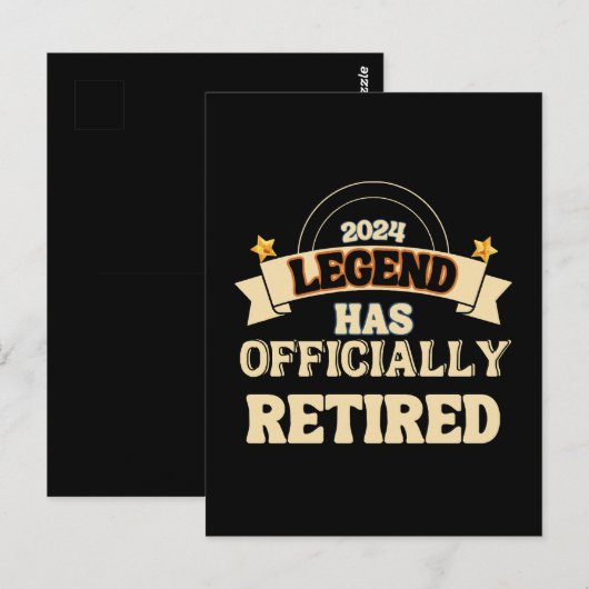 Carte Postale La légende a officiellement pris sa retraite (Devant / Derrière)