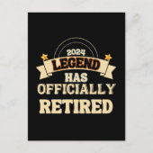 Carte Postale La légende a officiellement pris sa retraite (Devant)