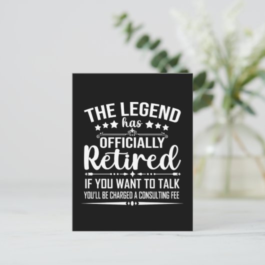 Carte Postale La légende a officiellement retiré la retraite fuu (Debout devant)