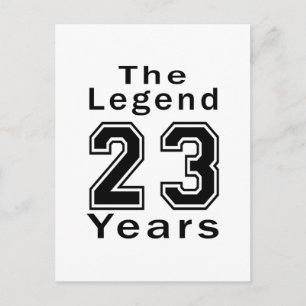 Carte Postale La Légende Cadeaux d'anniversaire de 23 ans